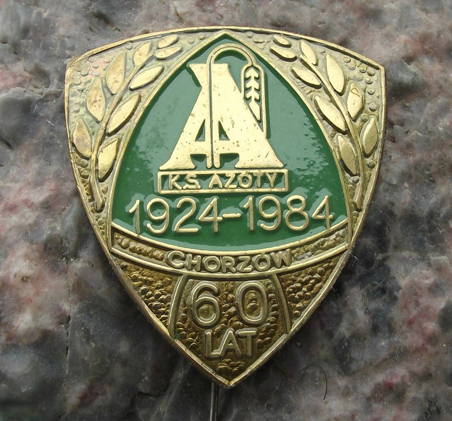 1984 Ruch Chorzow Poland Football Club 60th Anniversary Soccer Pin Badge - Badgecrazy