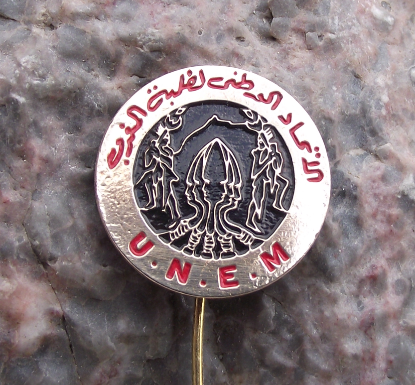 Vintage Union Nationale des Etudiants Marocains UNEM Morrocco Student Pin Badge - Badgecrazy