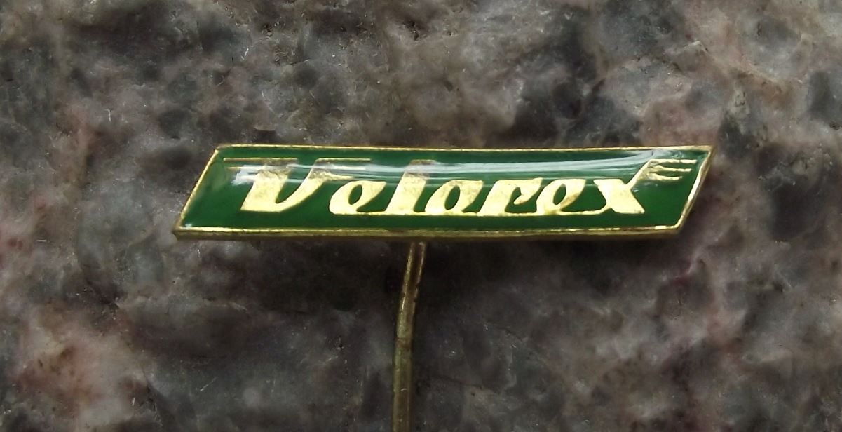 Antique Velorex Czech Motorcycle Sidecar Three Wheel Car Company Logo Pin Badge - Badgecrazy