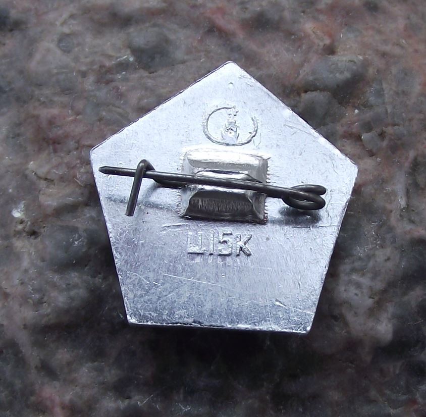 Antique Lenin Russian Soviet Union Communist Politician Blue Pentagon Pin Badge - Badgecrazy