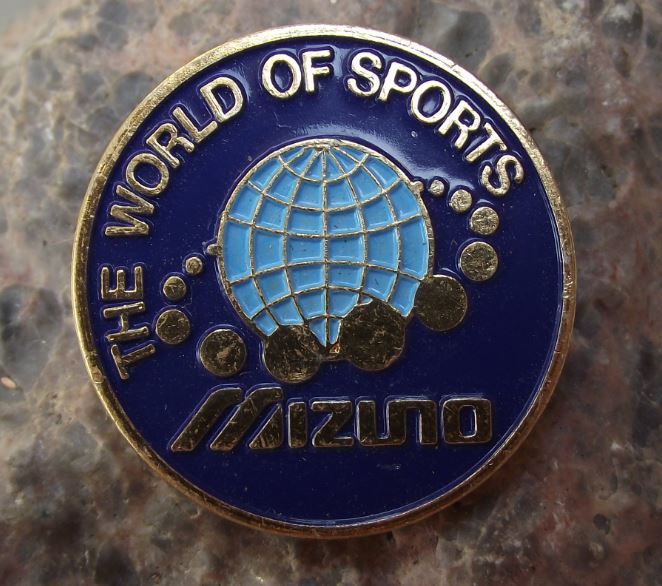 Mizuno The World of Sports Motto Japanese Clothing Firm Equipment Pin Badge - Badgecrazy