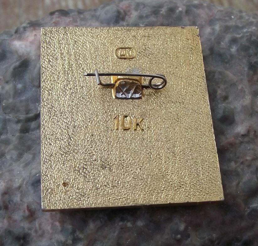 1976 Large XXV Roman Numerals 25th Communist Party Congress Conference Pin Badge