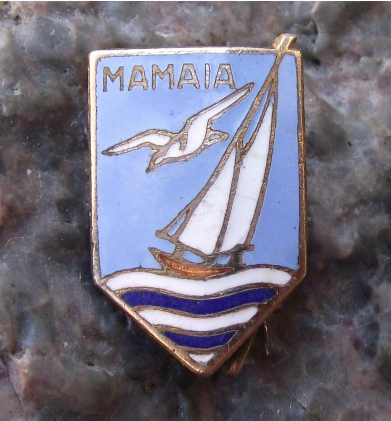 Antique Mamaia Romania Black Sea Yacht Sailing Yachting Resort Boat Pin Badge - Badgecrazy
