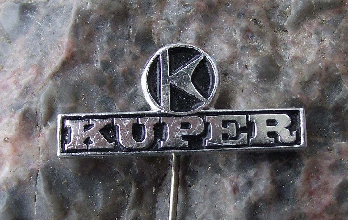 Antique Kuper Woodworking Carpentry Veneering Machines Germany Logo Pin Badge - Badgecrazy