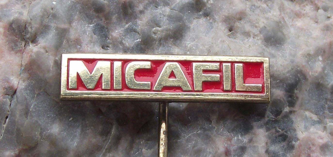 Vintage Micafil AG Zurich Switzerland Welding Paper Insulation ABB Pin Badge - Badgecrazy