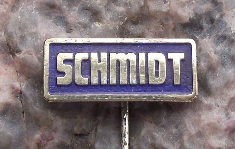Vintage Schmidt Plastic Moulded Parts Company Germany German Pin Badge - Badgecrazy