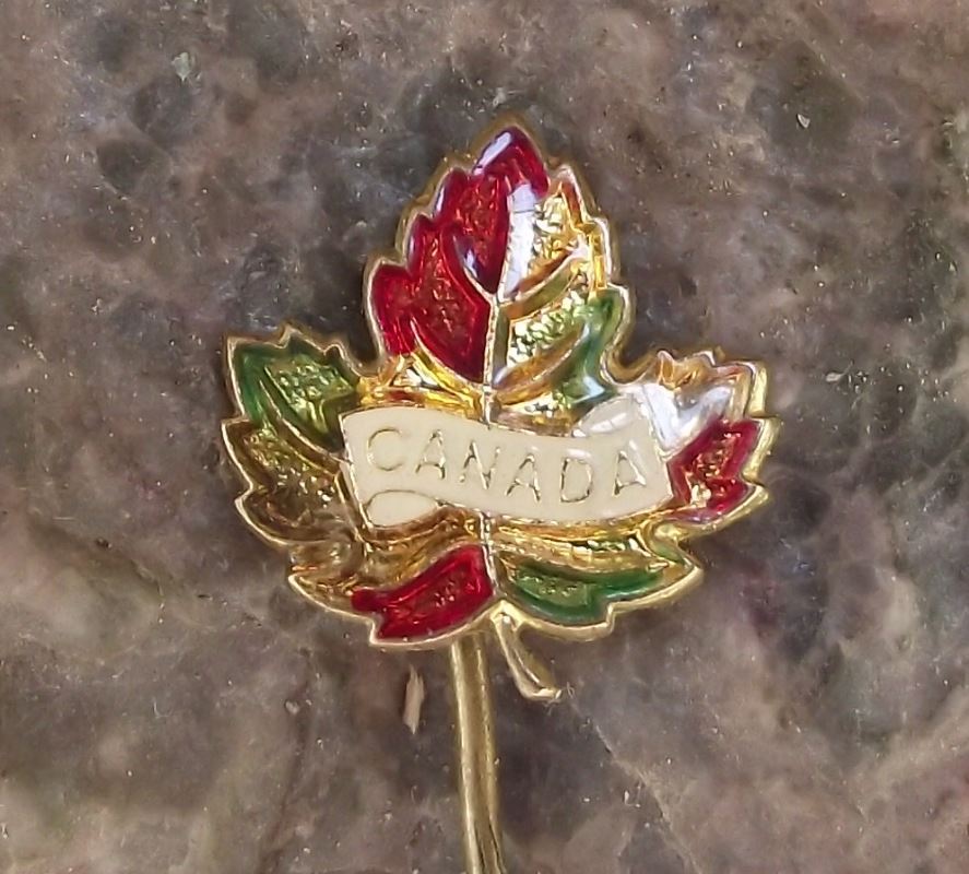 Canada Maple Leaf Autumn Fall Style National Canadian Flag Official Pin Badge - Badgecrazy
