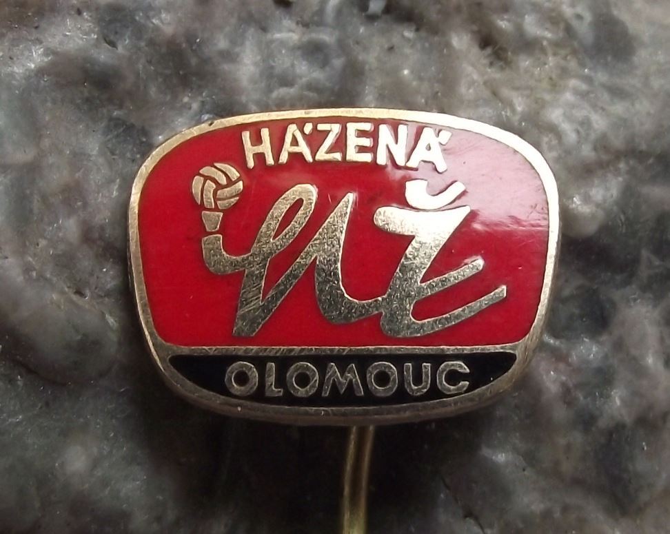 Antique Olomouc Czechoslovakia Handball Club Team Hazena Ball Sport Pin Badge - Badgecrazy