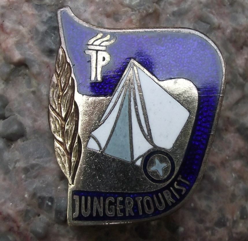 Vintage Thalmann Pioneer Youth Movement Young Tourist Camping Tent DDR Pin Badge - Badgecrazy
