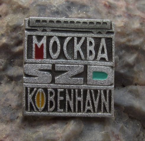 SZD Soviet Union Railroad Railway Moscow to Copenhagen Train Rail Route Badge - Badgecrazy