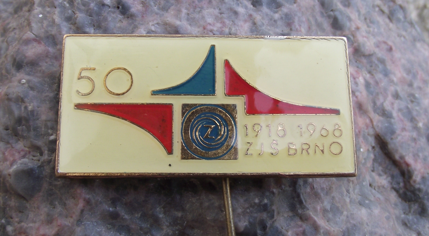 1968 Larger CZ Weapons Jan Sverma Gun Factory 50th Anniversary Pin Badge - Badgecrazy