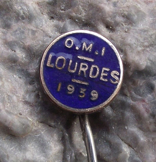 1939 Missionary Oblates of Mary Immaculate OMI Lourdes Christian Pin Badge