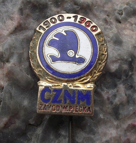 1960 CZNM Skoda Cars 60th Anniversary Wilhelm Pieck German President Pin Badge - Badgecrazy