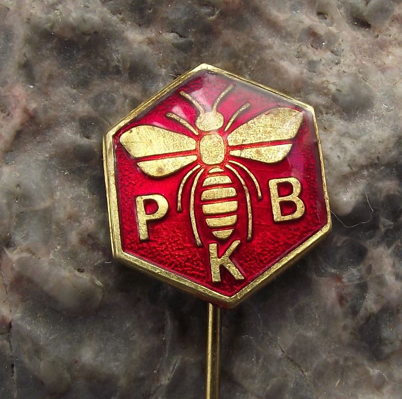PKB Honey Bee Keeping Association Yugoslavia Hexagon Honeycomb PBK Pin Badge - Badgecrazy