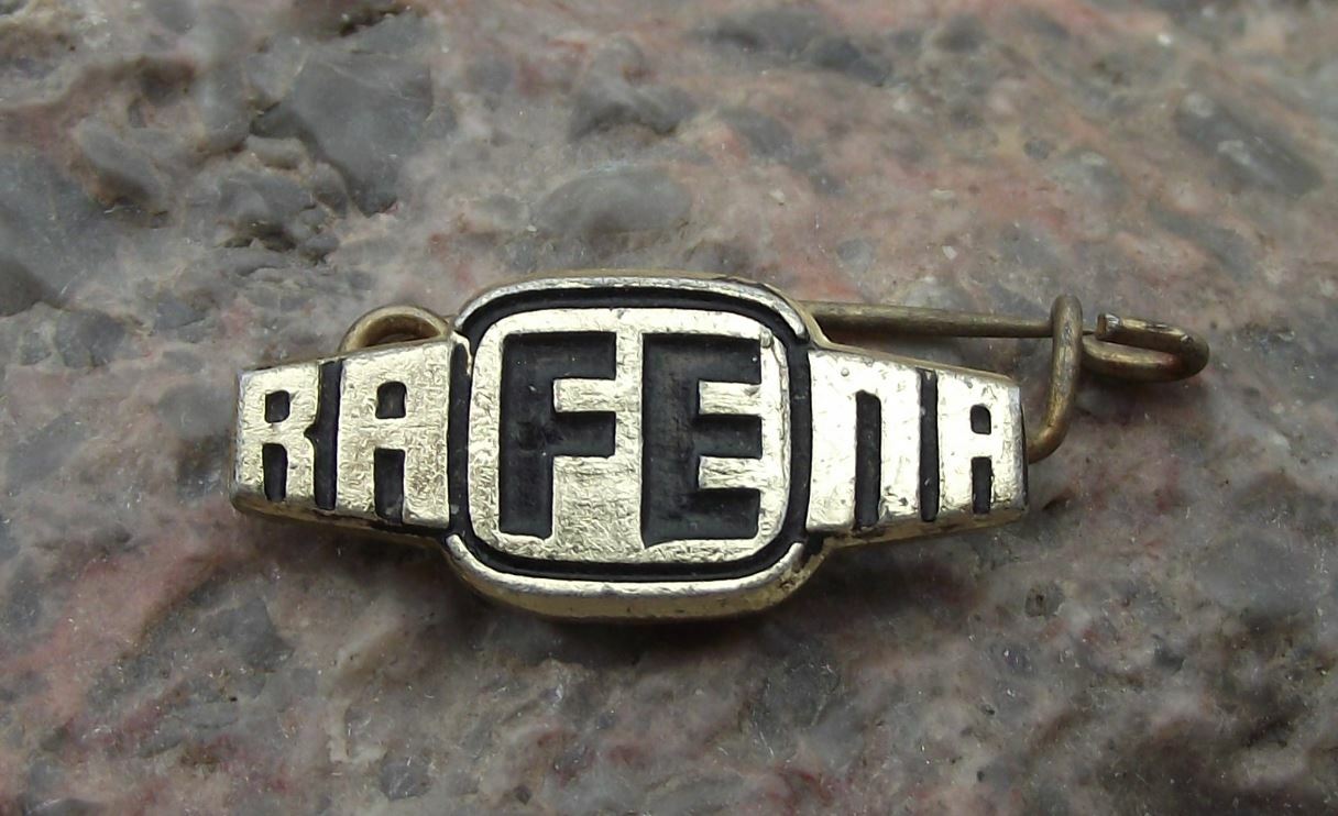 Antique VEB Rafena Television Set TV Cabinet Maker East Germany DDR Pin Badge - Badgecrazy