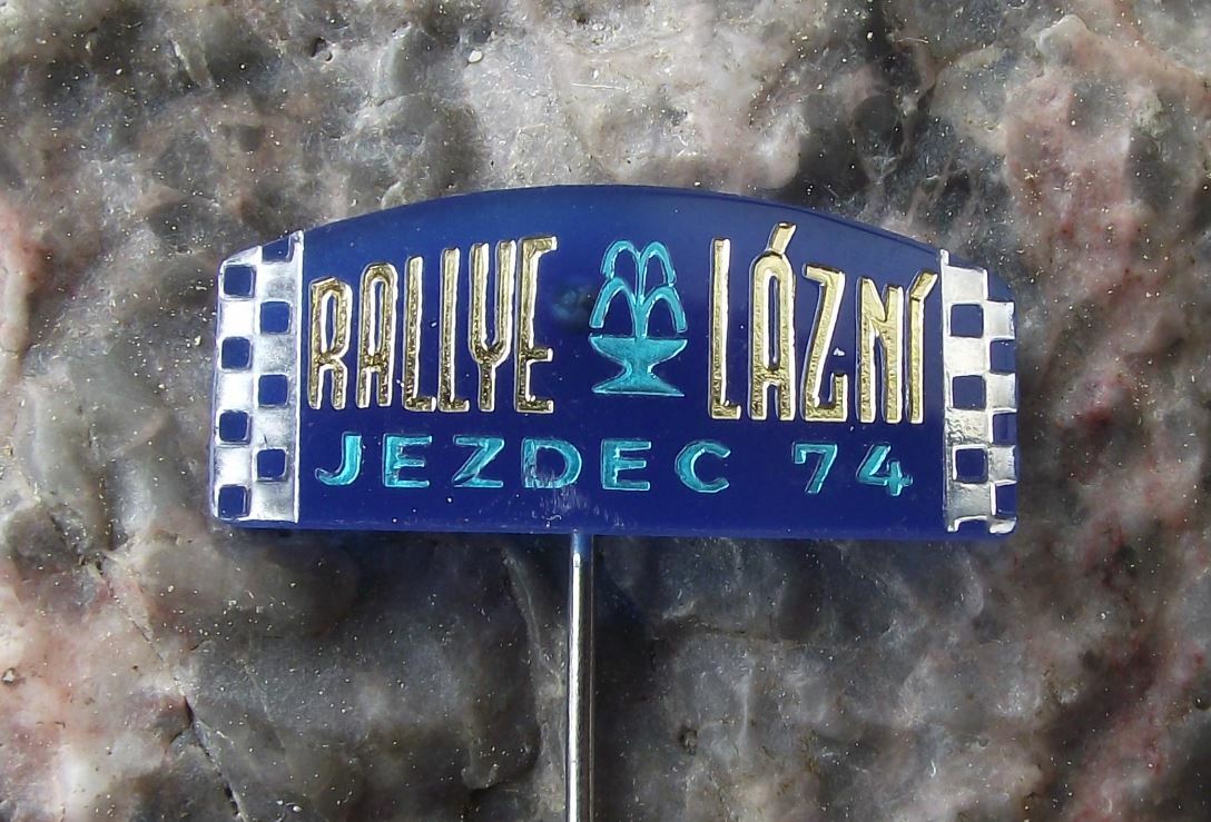 1974 Rallye Lazni Rally Jezdec Czech Spa Historic Veteran Car Race Pin Badge - Badgecrazy