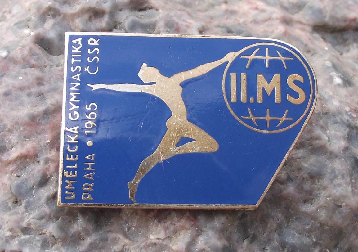 1965 2nd World Gymnastics Championships Czechoslovakia Competitor Pin Badge - Badgecrazy