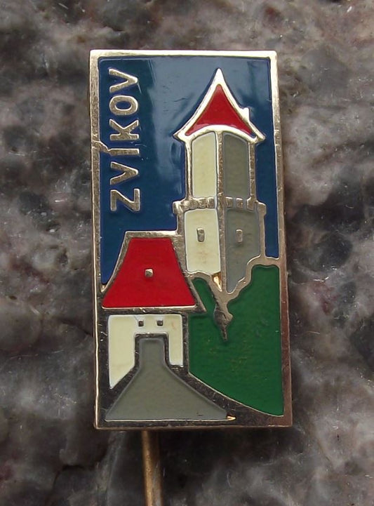 Vintage Zvikov Gothic Castle Klingenberg Czech Tourist Souvenier Pin Badge