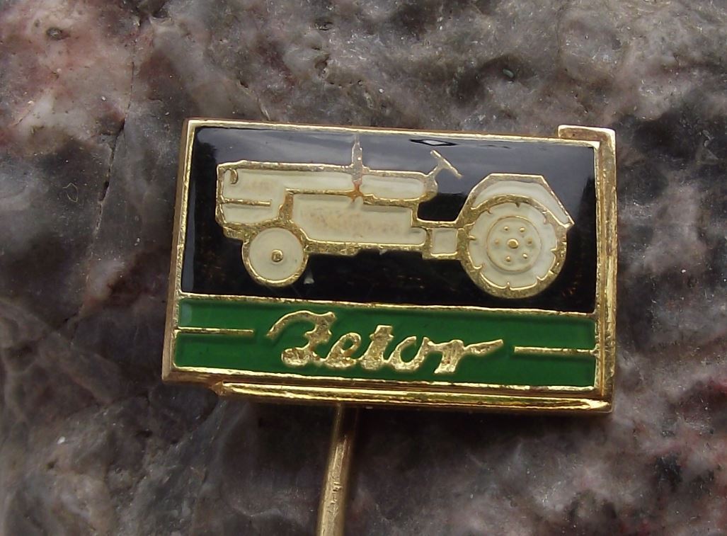 Antique Zetor Tractors Czech Agricultural Farming Machines Farm Black Pin Badge - Badgecrazy