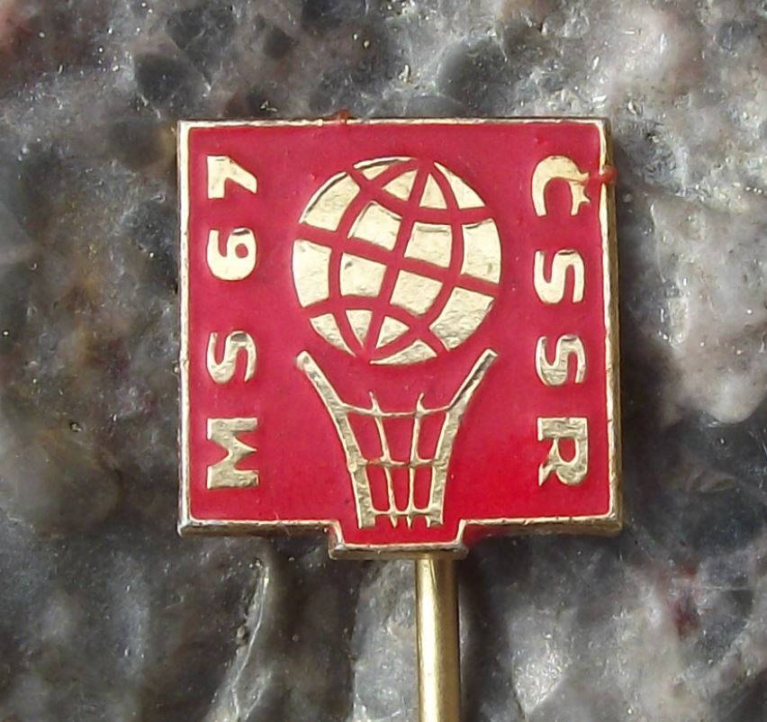 1967 FIBA Womens World Basketball Championships Czechoslovakia Pin Badge - Badgecrazy