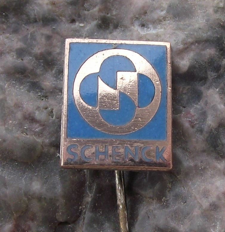 Vintage Schenck Weighing Feeding Screening Technologies Engineering Pin Badge - Badgecrazy