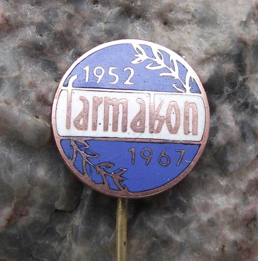 1967 Farmakon Pharmacutical Drug Show Exhibition 15th Anniversary Pin Badge - Badgecrazy