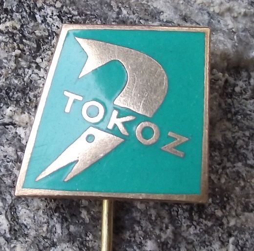 Antique Tokoz Fishing Reels Czechoslovakia Marlin Swordfish Logo Fish Pin Badge - Badgecrazy