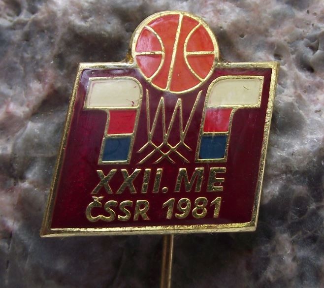 1981 FIBA Eurobasket Mens European Basketball IBF Championships Pin Badge - Badgecrazy