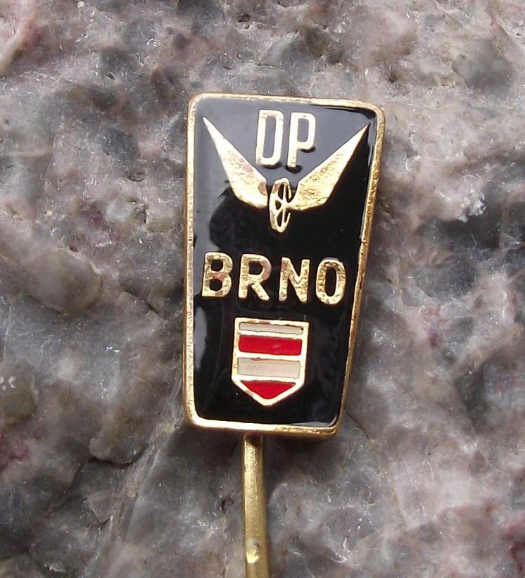 Vintage Czech City of Brno Official Public Transport DP Company Flag Pin Badge - Badgecrazy