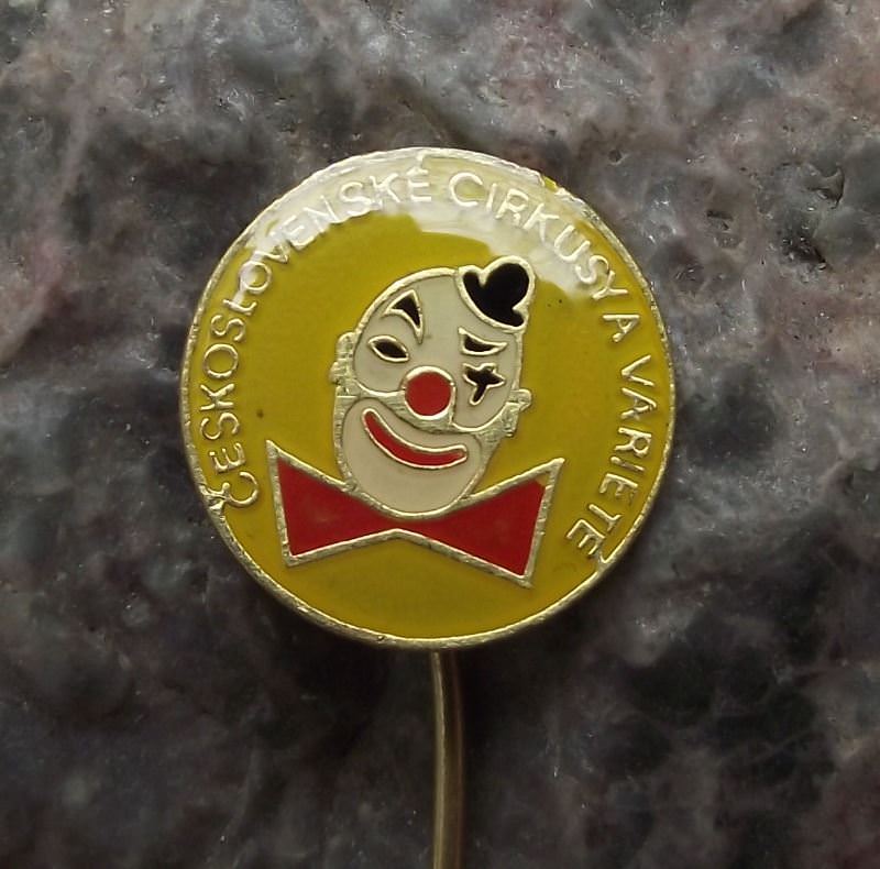 Czechoslovakia State Circus Classic Red Nose Clown & Bow Tie Face Pin Badge - Badgecrazy