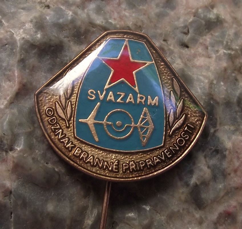 Svazarm Czech Army Reserves War Defense Ready Status Military Award Pin Badge - Badgecrazy