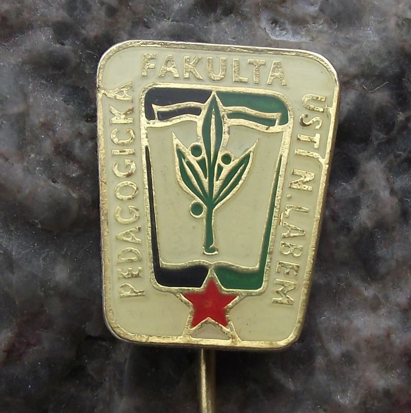 Antique University of Usti nad Labem Pedagogy Teaching Teacher Faculty Pin Badge - Badgecrazy