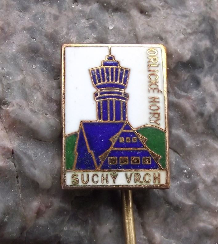Antique Suchy Vrch Durrer Berg Eagle Orlicke Mountains Lookout Tower Pin Badge - Badgecrazy