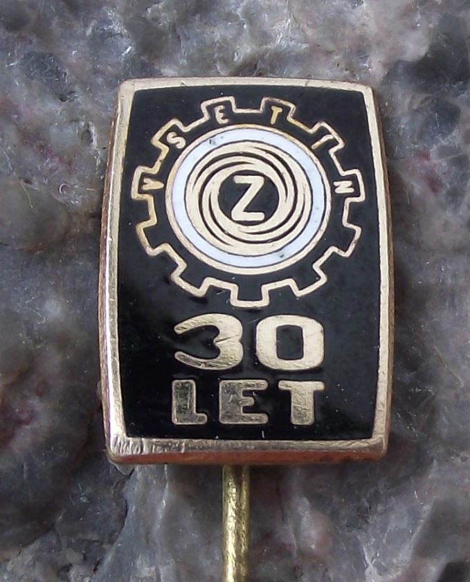 Vintage CZ Weapons Factory Vsetin Czechoslovakia 30th Anniversary Pin Badge - Badgecrazy