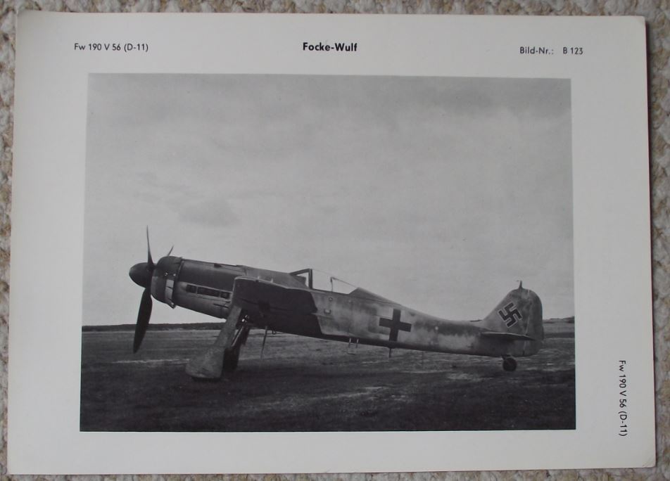 1974 Focke Wulf Fw 190 V 56 Luftwaffe WWII Fighter Aircraft Photographic Plate - Badgecrazy
