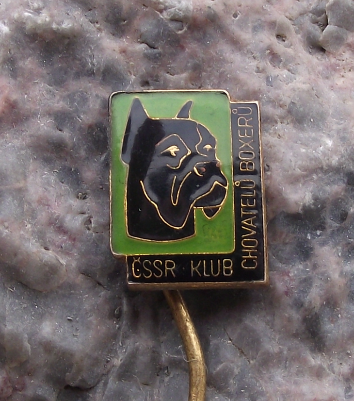 Vintage Boxer Dog Breeders and Owners Club of CSSR Czechoslovakia Pin Badge - Badgecrazy