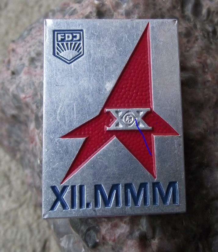 1969 FDJ Freie Deutsche Jugend East Germany MMM 20th Anniversary DDR Pin Badge - Badgecrazy