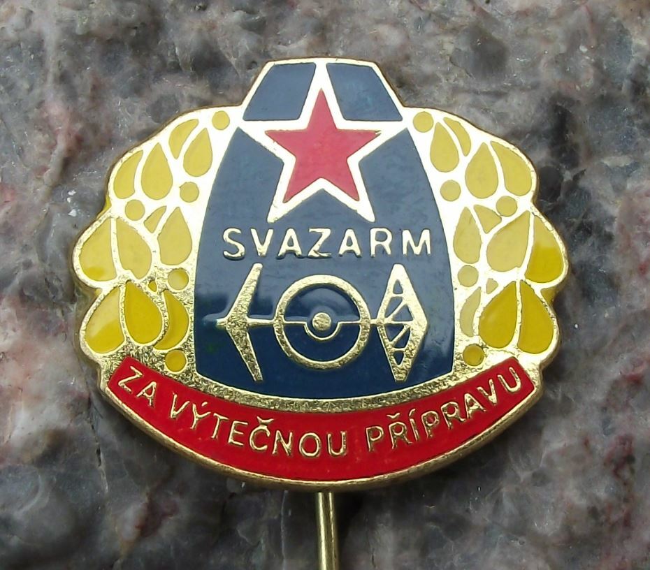 Svazarm Czech Army Reserves Excellent War Preparation Military Award Pin Badge - Badgecrazy