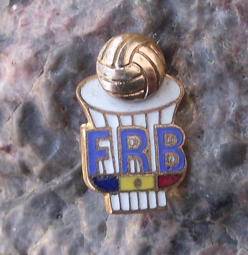 Romanian Romania Basketball Federation Association FRB 3D Ball Members Pin Badge - Badgecrazy