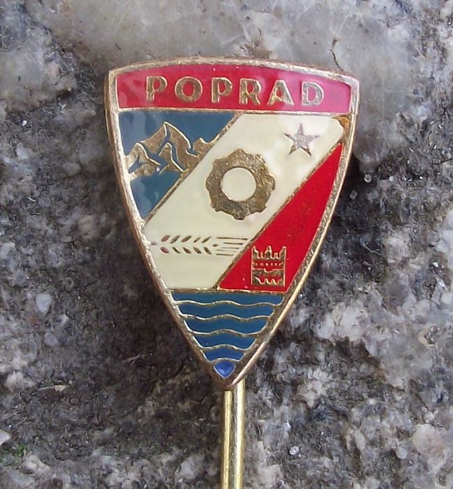 Poprad Slovakia Tatra Mountains National Park Heraldic Coat of Arms Pin Badge - Badgecrazy