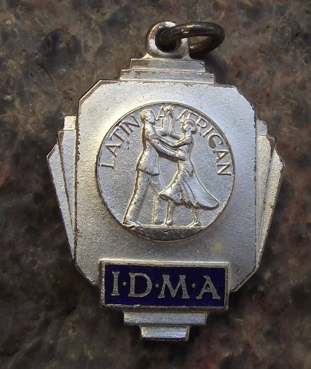 1966 International Dancing Masters Association IDMA LAtin American Pendant Medal - Badgecrazy