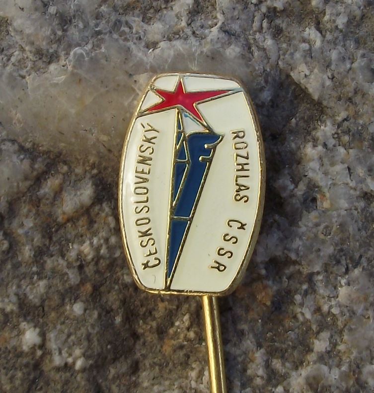 Vintage Czechoslovakia State Broadcasting Comany Radio Station Pin Badge - Badgecrazy