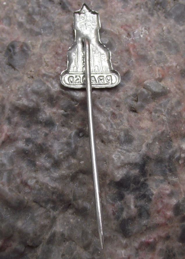 Antique Jesenik Jeseniky Praded Mountain Stone Watchtower Souvenier Pin Badge - Badgecrazy