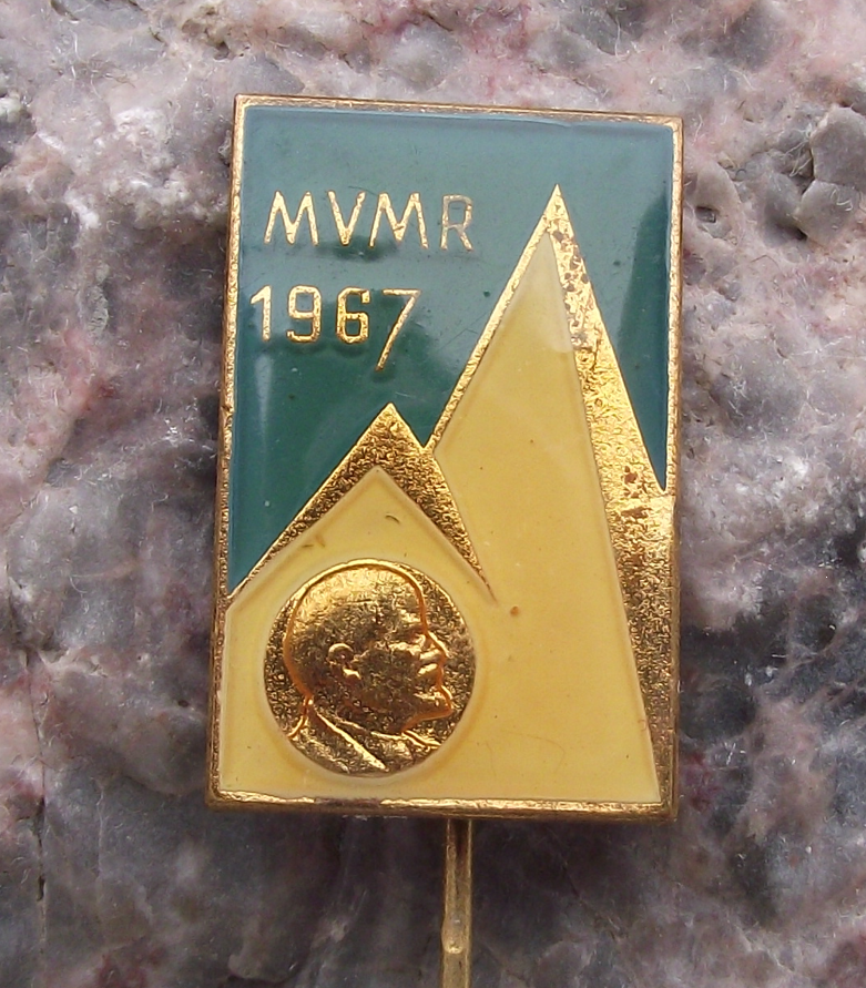 1967 Czech MVMR Rysy Mountain International Youth Ascent Lenin Pin Badge - Badgecrazy