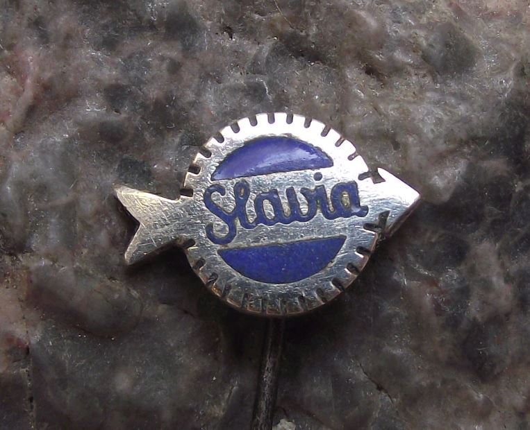Antique Slavia Czechoslovakia Air Weapons Factory Arrow Logo Gun Rifle Pin Badge - Badgecrazy