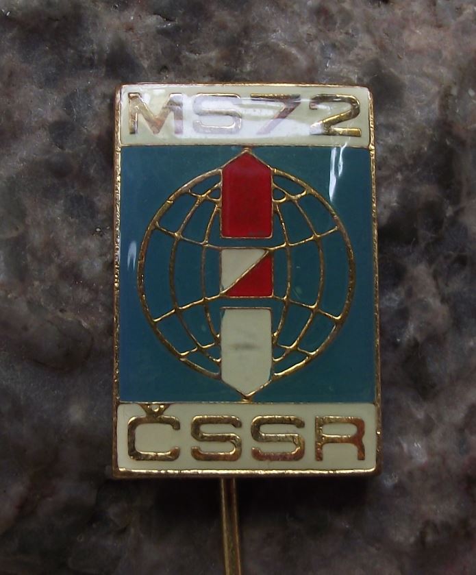1972 Czech Orienteering Orientacion World Championships CSSR Running Pin Badge - Badgecrazy