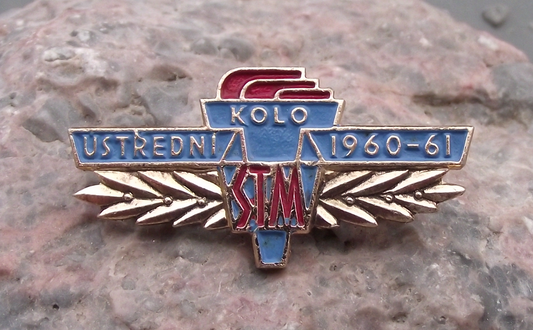 1960 STM Czechoslovakia Creativity Competition Communist Youth Finals Pin Badge - Badgecrazy