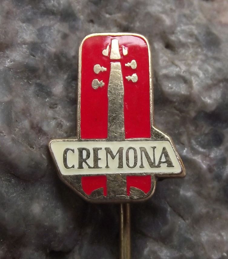 Antique Cremona Violins Musical Instruments Violin Advertising Pin Badge - Badgecrazy
