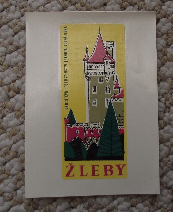 Antique Zleby Baroque Castle White Deer Hunting Lodge Czechoslovak Decal Sticker - Badgecrazy