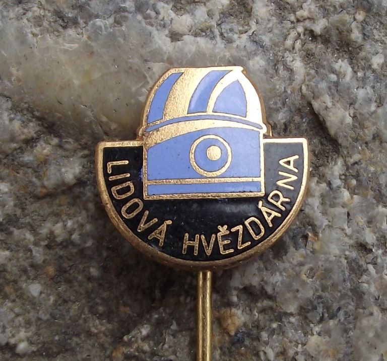 Antique Czechoslovakia Peoples Planetarium Science Education Astronomy Pin Badge - Badgecrazy